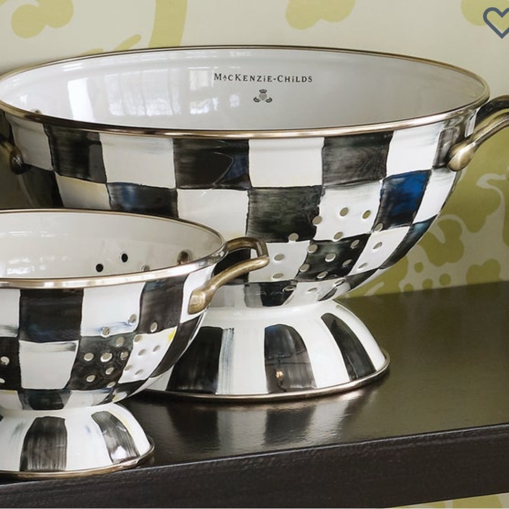 MacKenzie-Childs courtly check colander - Picture 3 of 9